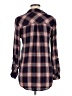 Olivia Grey 100% Rayon Plaid Blue Long Sleeve Button-Down Shirt Size M - photo 2
