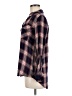 Olivia Grey 100% Rayon Plaid Blue Long Sleeve Button-Down Shirt Size M - photo 5