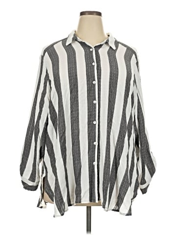 Jane and Delancey 3/4 Sleeve Button-Down Shirt (view 1)
