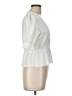 Pull&Bear Ivory Short Sleeve Blouse Size L - photo 4