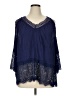 K. Jordan 100% Rayon Blue 3/4 Sleeve Blouse Size XL - photo 1