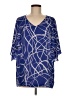 Dennis by Dennis Basso 100% Polyester Blue 3/4 Sleeve Blouse Size M - photo 1