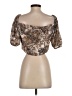 Assorted Brands Brown Short Sleeve Blouse Size P (petite) - photo 2