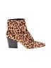 Dolce Vita Animal Print Brown Ankle Boots Size 8 - photo 1