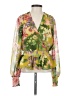 Express 100% Polyester Green 3/4 Sleeve Blouse Size XS - photo 1