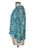 Ann Taylor LOFT 100% Polyester Floral Blue 3/4 Sleeve Blouse Size M - photo 5