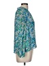 Ann Taylor LOFT 100% Polyester Floral Blue 3/4 Sleeve Blouse Size M - photo 4