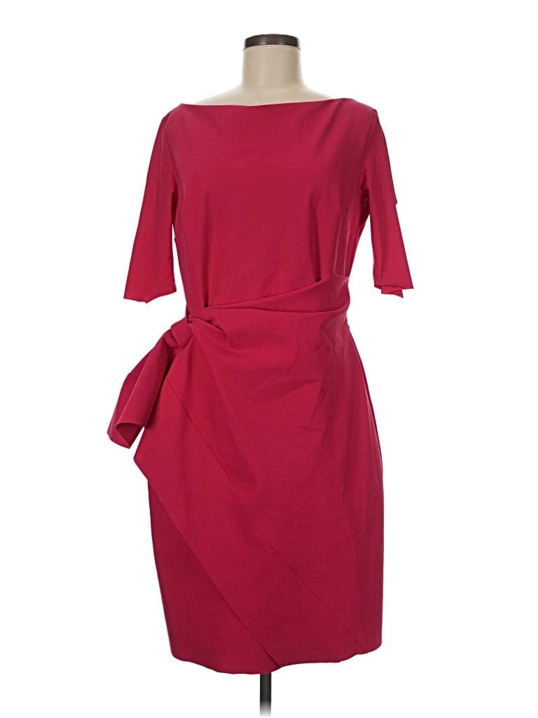 Pre-owned Chiara Boni La Petite Robe Cocktail Dress In Burgundy