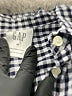 Gap 100% Cotton Checkered-gingham Black Long Sleeve Button-Down Shirt Size XS - photo 7
