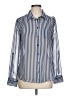 A. Byer 100% Polyester Stripes Blue Long Sleeve Blouse Size L - photo 1