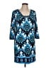 Laundry by Shelli Segal Paisley Blue Casual Dress Size 10 - photo 1