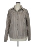 Unbranded 100% Polyester Houndstooth Brown Long Sleeve Blouse Size XL - photo 1