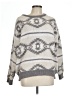 Simply Southern 100% Polyester Print Gray Pullover Sweater Size L - photo 1
