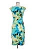 Connected Apparel Print Teal Cocktail Dress Size 6 - photo 2