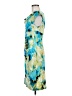 Connected Apparel Print Teal Cocktail Dress Size 6 - photo 5