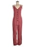 Gap 100% Rayon Stripes Burgundy Brown Jumpsuit Size 6 (tall) - photo 1
