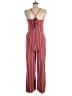 Gap 100% Rayon Stripes Burgundy Brown Jumpsuit Size 6 (tall) - photo 2