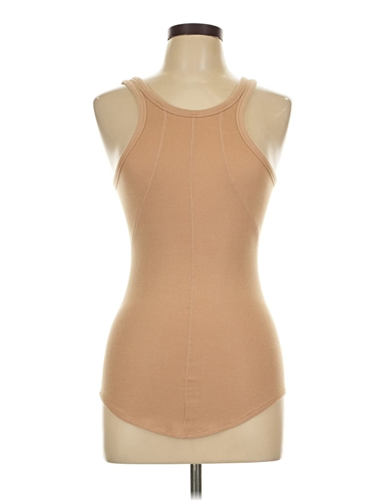 Pre-owned Lululemon Athletica Tank Top Tan Halter Neckline Tops