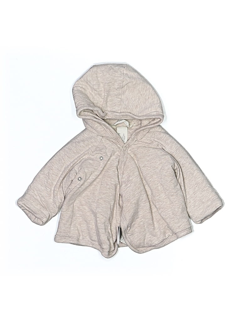 Pre-owned H&m Babies' Zip Up Hoodie In Tan