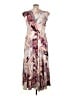 DKNY 100% Polyester Print Tan Casual Dress Size XL - photo 2