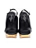 Jessica Simpson 100% Leather Black Wedges Size 9 1/2 - photo 2