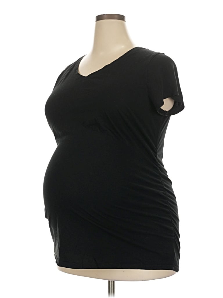 Pre-owned Liz Lange Maternity For Target Short Sleeve T-shirt In Black