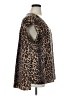14th & Union 100% Polyester Animal Print Brown Short Sleeve Blouse Size XL - photo 4