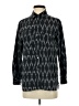 Current/Elliott 100% Cotton Chevron-herringbone Black Long Sleeve Button-Down Shirt Size Sm (1) - photo 1