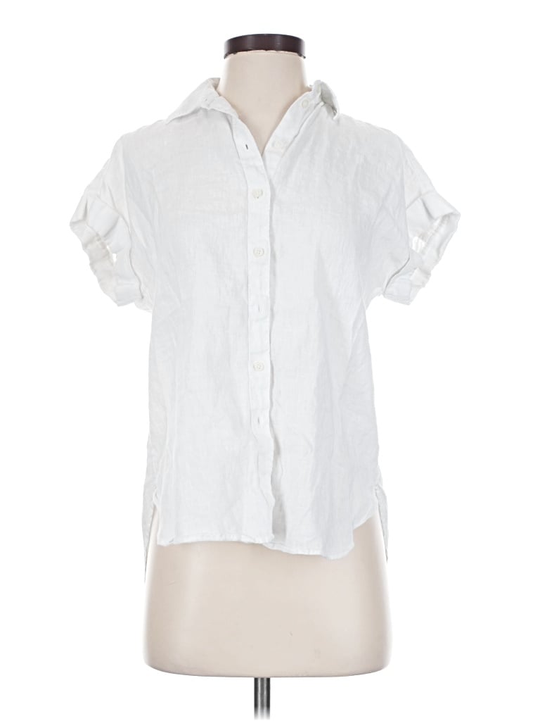 Pre-owned Polo Ralph Lauren Short Sleeve Blouse In White