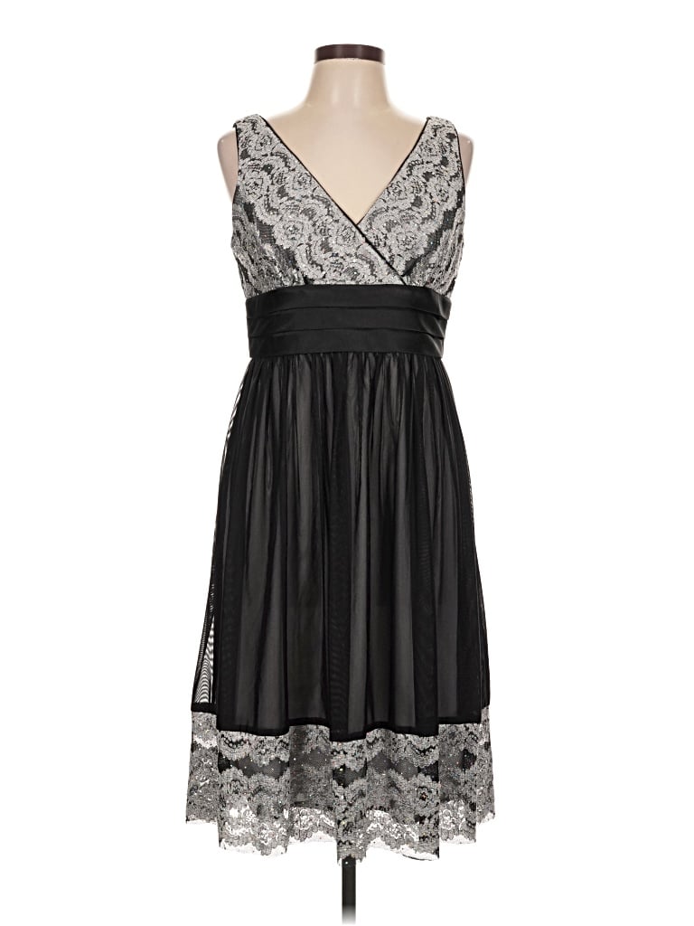 Pre-owned R & M Richards Cocktail Dress In Gray