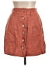 Hesperus Solid Orange Casual Skirt Size L - photo 1