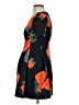 Assorted Brands 100% Polyester Floral Orange Cocktail Dress Size 2 - photo 5