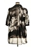 Assorted Brands Print Gray Short Sleeve Blouse Size XXL - photo 2