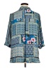 Rose + Olive 100% Polyester Blue 3/4 Sleeve Blouse Size 1X - photo 2