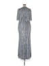 Mac Duggal 100% Polyester Silver Cocktail Dress Size 18 - photo 2