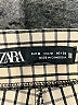 Zara 100% Cotton Houndstooth Ivory Casual Pants Size M - photo 7