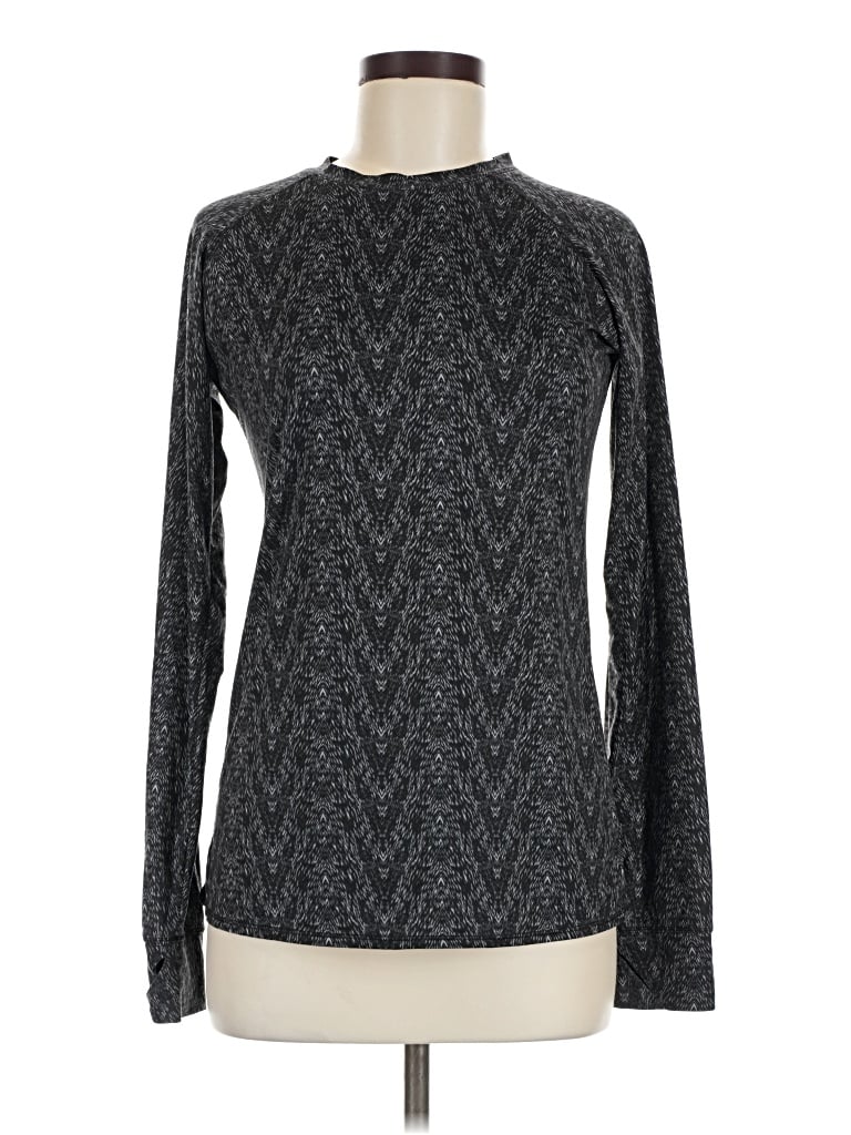 Pre-owned Cuddl Duds Long Sleeve Top Gray Turtleneck Tops