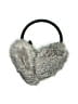 Surell 100% Rabbit Fur Gray Black Ear Muffs One size (kids) - photo 1
