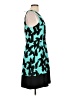 Kensie 100% Polyester Graphic Teal Casual Dress Size L - photo 4