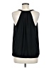 Ann Taylor LOFT 100% Polyester Solid Black Sleeveless Blouse Size M - photo 2