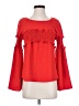 Amaryllis 100% Polyester Red Long Sleeve Blouse Size XS - photo 1
