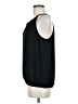 Ann Taylor LOFT 100% Polyester Solid Black Sleeveless Blouse Size M - photo 5