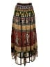 Brora 100% Silk Print Red Silk Skirt Size 10 - photo 1