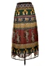 Brora 100% Silk Print Red Silk Skirt Size 10 - photo 2