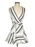 Ted Baker London Stripes White Cocktail Dress Size 2 (0) - photo 1