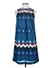 Kensie 100% Polyester Aztec Or Tribal Print Graphic Blue Casual Dress Size S - photo 1