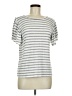 Unbranded Stripes Silver Short Sleeve T-Shirt Size M - photo 1