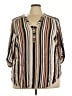 Torrid Stripes Ivory 3/4 Sleeve Blouse Size 3X Plus (3) - photo 1