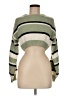 Shein 100% Acrylic Stripes Green Pullover Sweater Size 6 - photo 1