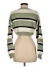 Shein 100% Acrylic Stripes Green Pullover Sweater Size 6 - photo 2